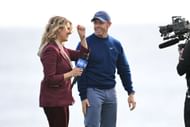 Amanda Balionis interviews Rory McIlroy after he won the 2025 AT&T Pebble Beach Pro-Am (via Getty)